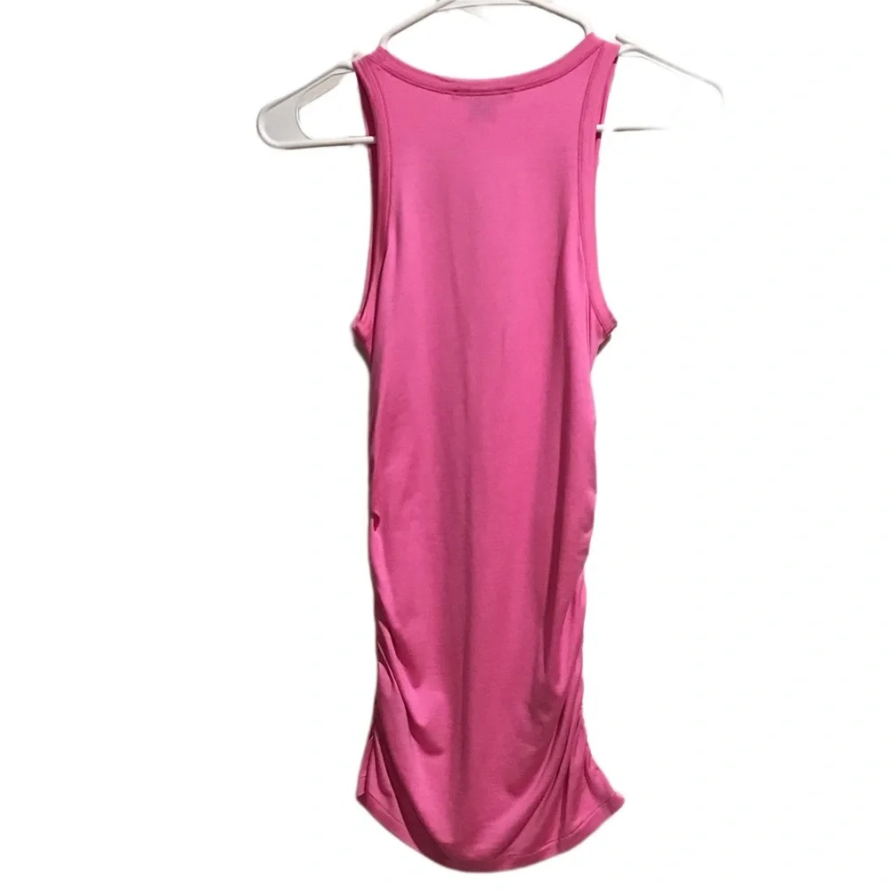 Ralph Lauren Black Label women’s tank top pink ruched sides - Picture 2 of 7